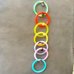 Disco, dazzler, new vintage multicolor 7 bracelets
